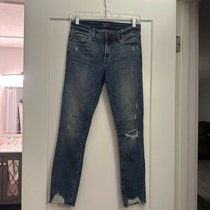 Abercrombie & Fitch Medium Blue Ripped Skinny Jeans